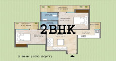 2BHK floor plan of adore samridhi